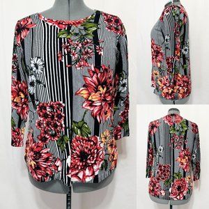 Joseph A NWOT Sz XL Multi 3/4/Sleeves Sweater Top